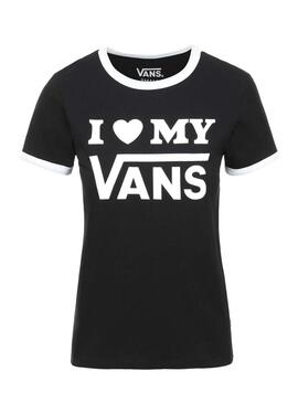 T-Shirt Vans Love Ringer Noir Femme 