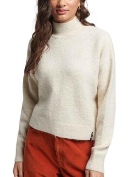 Pull Superdry Vintage Essential Beige pour Femme