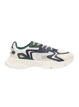 Baskets Lacoste L003 Blanc et Bleu Marine Kids