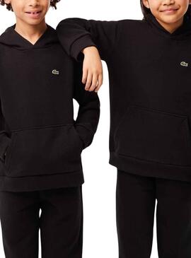 Sweat Lacoste Enfant Noire pour Garçon Fille