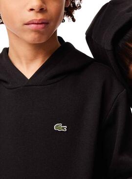 Sweat Lacoste Enfant Noire pour Garçon Fille