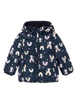 Veste Name It May Puffer Bleu Marine pour Fille