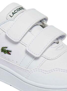 Baskets Lacoste T-Clip Blanc pour Garçons