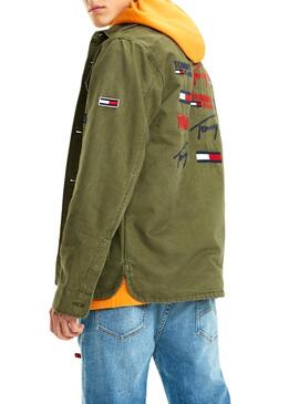 Veste Tommy Jeans Cargo Vert Homme