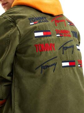 Veste Tommy Jeans Cargo Vert Homme