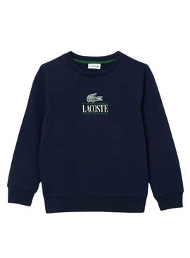 Sweat Lacoste Emblematico Bleu Marine pour Garçon