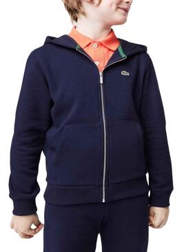 Sweat Lacoste Enfant Bleu Marine Garçon Fille