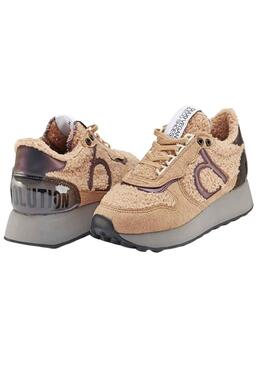 Baskets Duuo Calma High Beige pour Femme