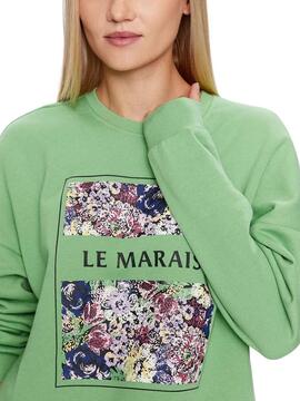 Sweat Only Amour Vert Flores pour Femme