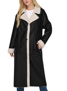 Veste Only Viva Long Noire pour Femme