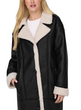 Veste Only Viva Long Noire pour Femme