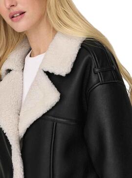 Veste Only Viva Long Noire pour Femme