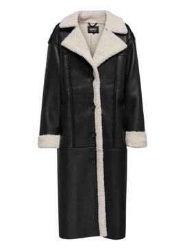 Veste Only Viva Long Noire pour Femme