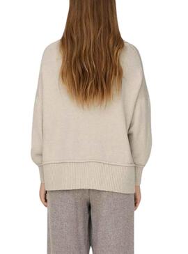 Pull Only Hazel Beige pour Femme