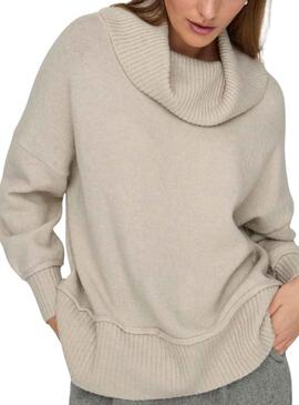 Pull Only Hazel Beige pour Femme