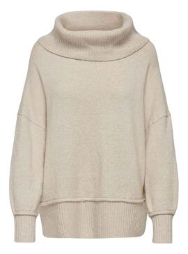 Pull Only Hazel Beige pour Femme