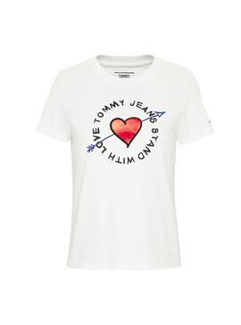 T-Shirt Tommy Jeans Arrow Blanc Femme