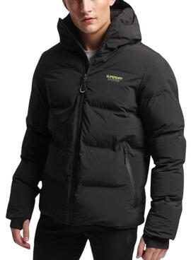Veste Superdry Hooded Boxy Puffer Noire Homme