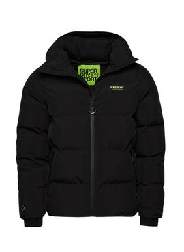Veste Superdry Hooded Boxy Puffer Noire Homme