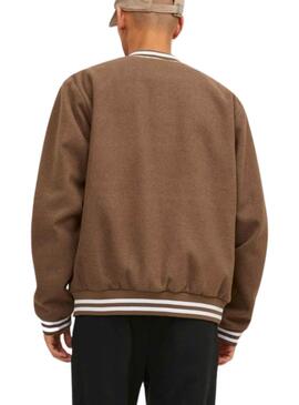 Veste Jack and Jones Zac Bomber Marron Homme