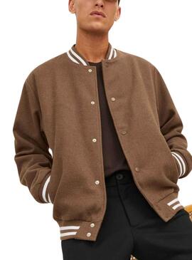 Veste Jack and Jones Zac Bomber Marron Homme