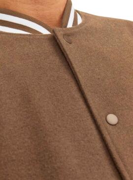 Veste Jack and Jones Zac Bomber Marron Homme