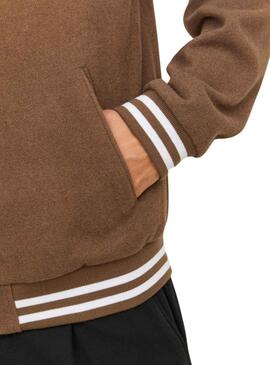 Veste Jack and Jones Zac Bomber Marron Homme