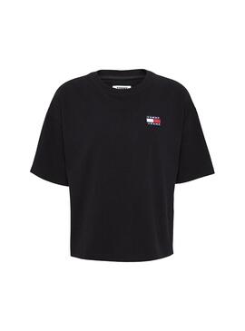 T-Shirt Tommy Jeans Badge Noir Femme
