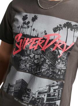 T-Shirt Superdry Photographic Skate Brun Homme