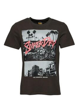 T-Shirt Superdry Photographic Skate Brun Homme
