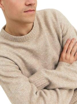 Pull Jack & Jones Jerry Beige pour Homme