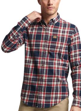 Chemise Superdry Cotton Lumberjack Bleu Marine Homme