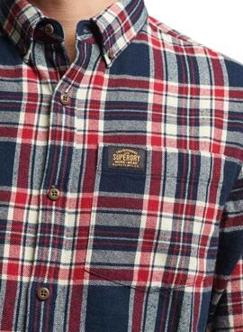 Chemise Superdry Cotton Lumberjack Marine Homme