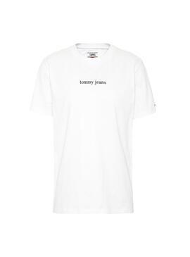 T-Shirt Tommy Jeans Back Logos  Blanc Femme
