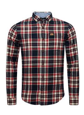 Chemise Superdry Cotton Lumberjack Marine Homme