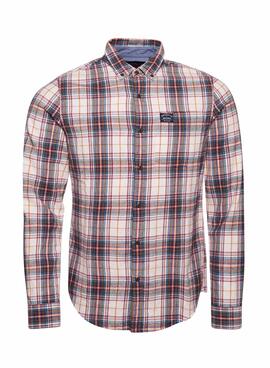 Chemise Superdry Cotton Lumberjack Blanc Homme