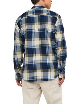 Chemise Jack & Jones Blubrook Cadres Bleu Homme