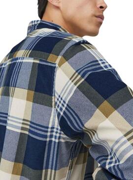 Chemise Jack & Jones Blubrook Cadres Bleu Homme