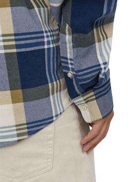 Chemise Jack & Jones Blubrook Cadres Bleu Homme