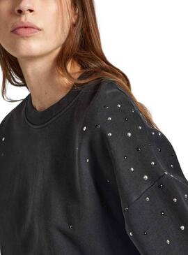 Sweat Pepe Jeans Caroline Noire pour Femme