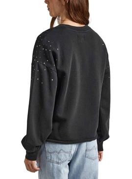 Sweat Pepe Jeans Caroline Noire pour Femme