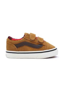 Baskets Vans Td Old Skool V Brun pour Bébé