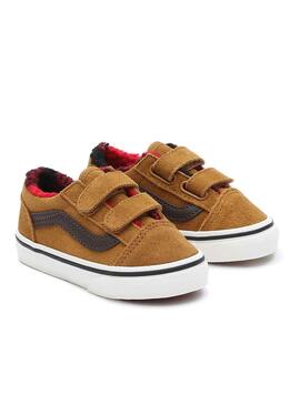 Baskets Vans Td Old Skool V Brun pour Bébé