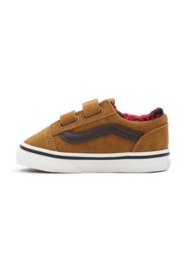 Baskets Vans Td Old Skool V Brun pour Bébé