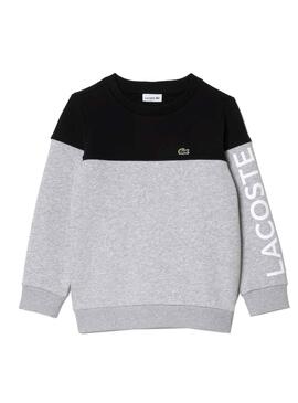 Sweat Lacoste Couleur Block Gris pour Fille Garçon