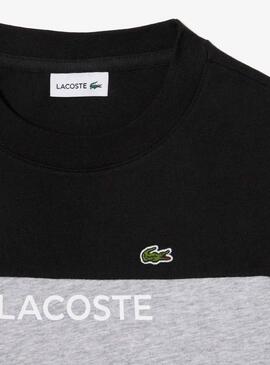 T-shirt Lacoste Color Block Gris Pour Garçon Fille