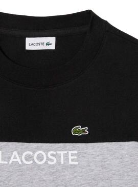 T-shirt Lacoste Color Block Gris Pour Garçon Fille