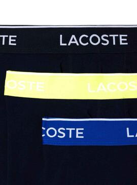 Pack 3 Slip Lacoste Boxers Bleu Marine Homme
