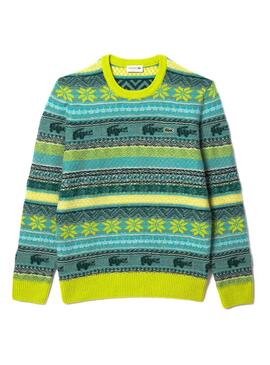 Pull Lacoste Tricot Bleu pour Homme