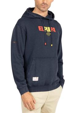 Sweat El Pulpo Inscription RFEF Bleu Marine Homme